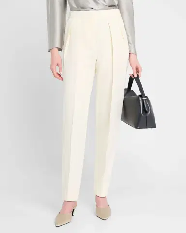 Giorgio Armani Pleated Cady Straight-Leg Tuxedo Trousers | Thumbnail 4 Giorgio Armani Pleated Cady Straight-Leg Tuxedo Trousers | Thumbnail 4