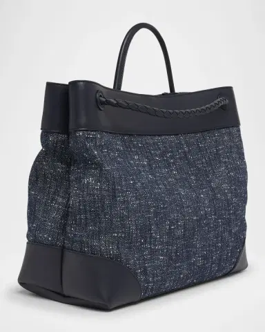 Bottega Veneta Large Andiamo Denim Boucle Crossbody Bag | Thumbnail 3