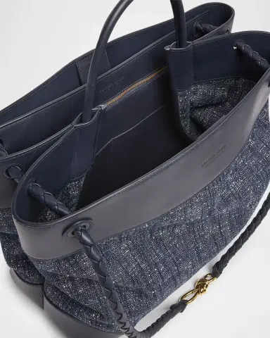 Bottega Veneta Large Andiamo Denim Boucle Crossbody Bag | Thumbnail 4