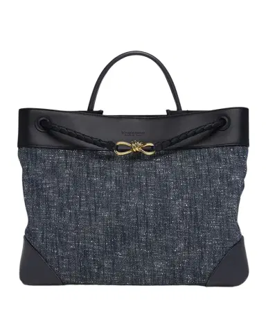 Bottega Veneta Large Andiamo Denim Boucle Crossbody Bag | Thumbnail 1
