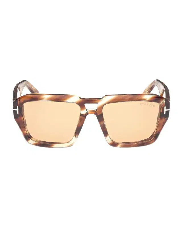 TOM FORD Men 's FT1202M Acetate Rectangle Sunglasses