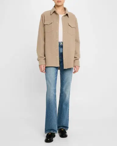 God’s True Cashmere Smoke Waffle Cashmere Shirt Jacket | Thumbnail 2 God’s True Cashmere Smoke Waffle Cashmere Shirt Jacket | Thumbnail 2