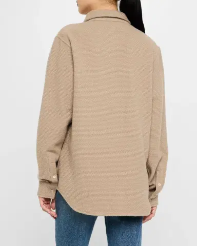 God’s True Cashmere Smoke Waffle Cashmere Shirt Jacket | Thumbnail 3 God’s True Cashmere Smoke Waffle Cashmere Shirt Jacket | Thumbnail 3