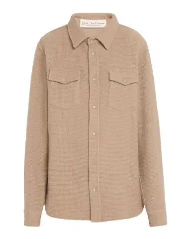 God’s True Cashmere Smoke Waffle Cashmere Shirt Jacket | Thumbnail 1 God’s True Cashmere Smoke Waffle Cashmere Shirt Jacket | Thumbnail 1