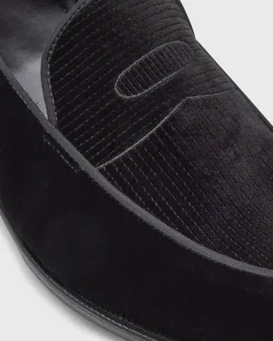 John Lobb Men's Bill Velvet Penny Loafers | Thumbnail 3 John Lobb Men's Bill Velvet Penny Loafers | Thumbnail 3