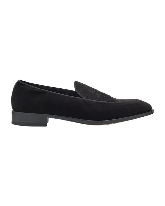 John Lobb Men's Bill Velvet Penny Loafers