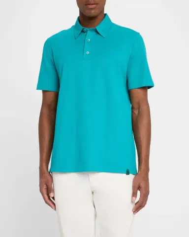 Brioni Men's Jersey Pique Polo Shirt | Thumbnail 3