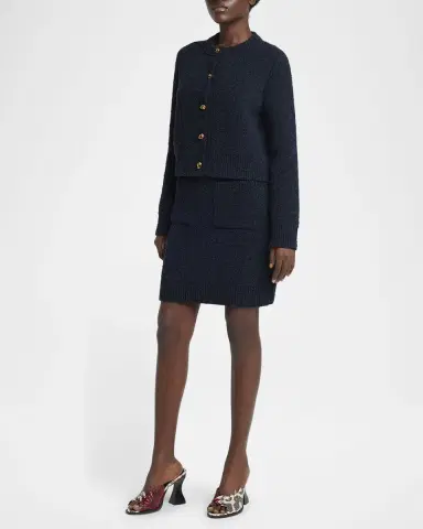 Bottega Veneta Front-Pockets Boucle Mini Skirt | Thumbnail 2 Bottega Veneta Front-Pockets Boucle Mini Skirt | Thumbnail 2