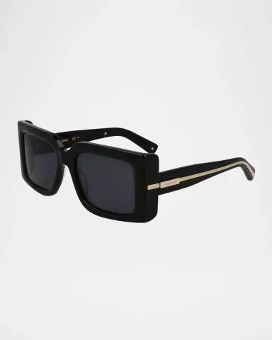 Ferragamo Prisma Modified Acetate Rectangle Sunglasses | Thumbnail 4 Ferragamo Prisma Modified Acetate Rectangle Sunglasses | Thumbnail 4