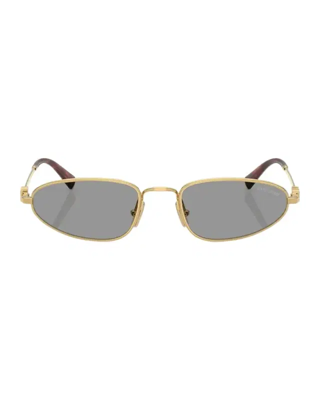 Miu Miu Logo Metal Oval Sunglasses