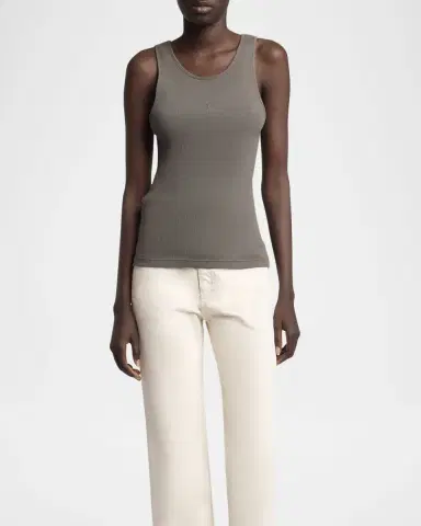Saint Laurent YSL Embroidered Tank Top | Thumbnail 2 Saint Laurent YSL Embroidered Tank Top | Thumbnail 2