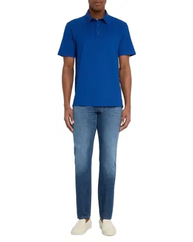 Brioni Men's Jersey Pique Polo Shirt | Thumbnail 1