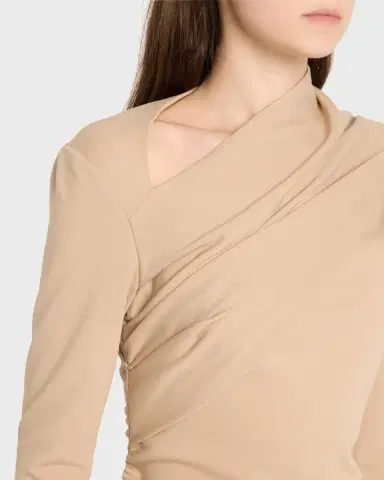 Giorgio Armani Asymmetric Long-Sleeve Jersey Dress | Thumbnail 5 Giorgio Armani Asymmetric Long-Sleeve Jersey Dress | Thumbnail 5
