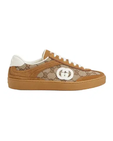 Gucci G75 Suede and Leather GG Sneakers | Thumbnail 1 Gucci G75 Suede and Leather GG Sneakers | Thumbnail 1