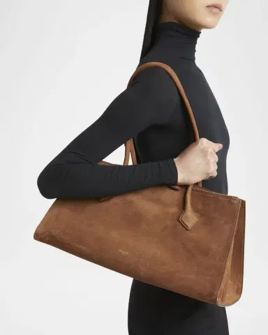 Alaïa Le Teckel Tote Bag in Suede and Leather | Thumbnail 2 Alaïa Le Teckel Tote Bag in Suede and Leather | Thumbnail 2