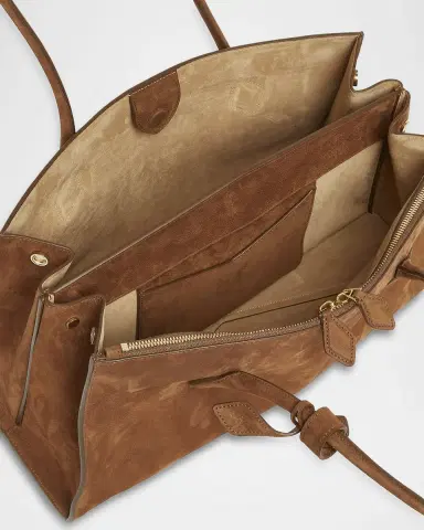 Alaïa Le Teckel Tote Bag in Suede and Leather | Thumbnail 4 Alaïa Le Teckel Tote Bag in Suede and Leather | Thumbnail 4