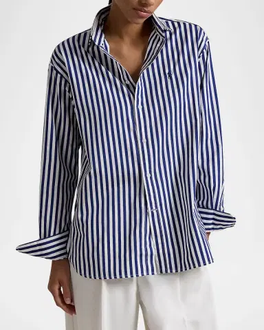 Polo Ralph Lauren Relaxed-Fit Striped Cotton Shirt | Thumbnail 4