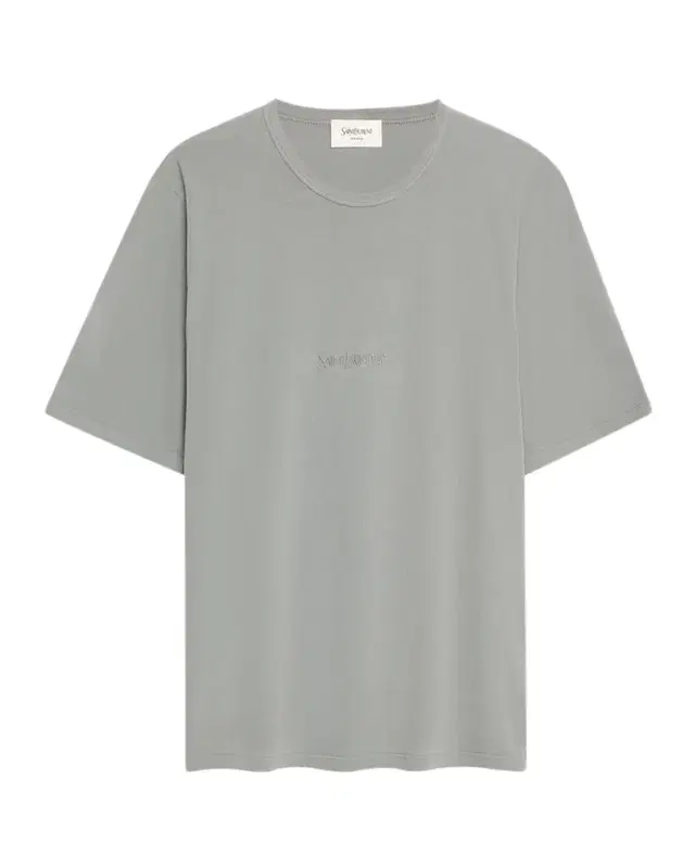 Saint Laurent Men 's Basic Logo T-Shirt