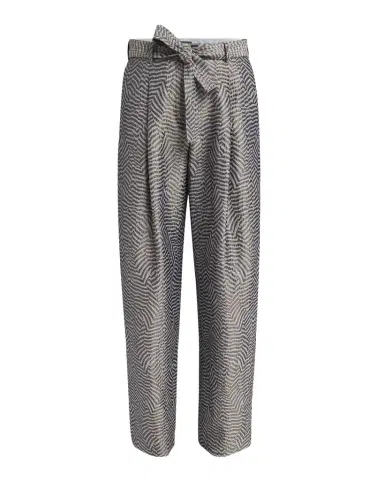 Giorgio Armani Animalier Silk Jacquard Straight-Leg Paperbag Trousers | Thumbnail 1