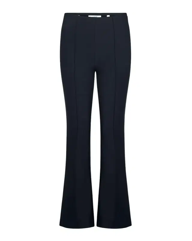 Vince Cropped Flare-Leg Pintuck Pants