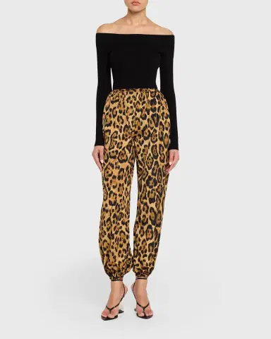 Alaïa Off-The-Shoulder Long-Sleeve Rib Bodysuit | Thumbnail 2