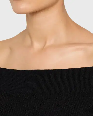 Alaïa Off-The-Shoulder Long-Sleeve Rib Bodysuit | Thumbnail 5
