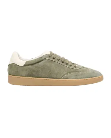 Stuart Weitzman Men 's Banner Suede Wingtip-Toe Low-Top Sneakers | Thumbnail 1 Stuart Weitzman Men 's Banner Suede Wingtip-Toe Low-Top Sneakers | Thumbnail 1