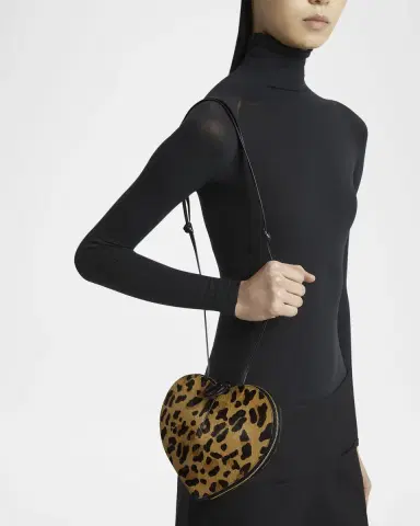 ALAÏA Le Coeur Crossbody Bag in Leopard Calf Hair | Thumbnail 2 ALAÏA Le Coeur Crossbody Bag in Leopard Calf Hair | Thumbnail 2