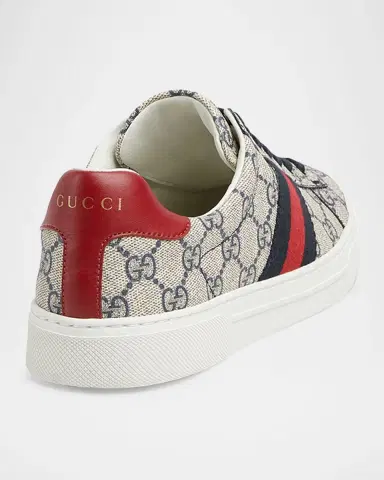 Gucci Ace Monogram Canvas Low-Top Sneakers | Thumbnail 3