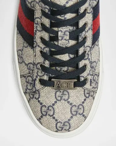 Gucci Ace Monogram Canvas Low-Top Sneakers | Thumbnail 4
