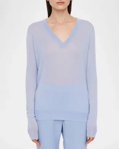 Joseph Cashair V-Neck Sweater | Thumbnail 3