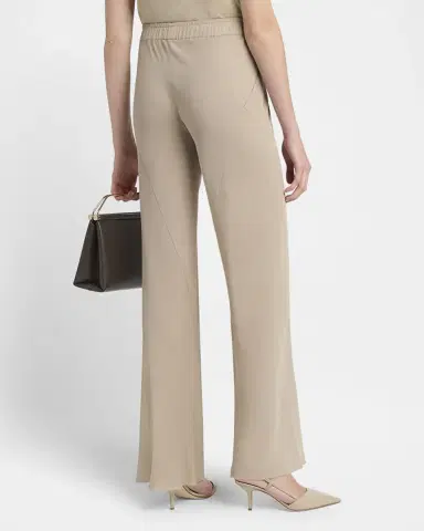 Giorgio Armani Triple Silk Georgette Flat Front Trousers | Thumbnail 3