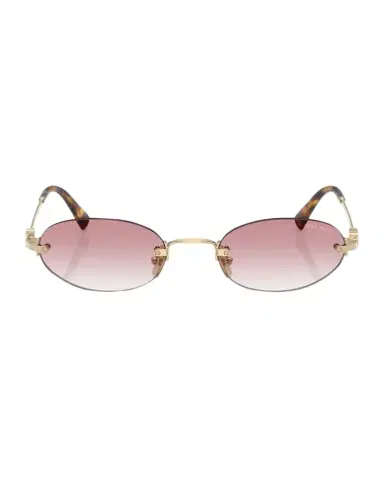 Miu Miu Logo Metal Oval Sunglasses | Thumbnail 1