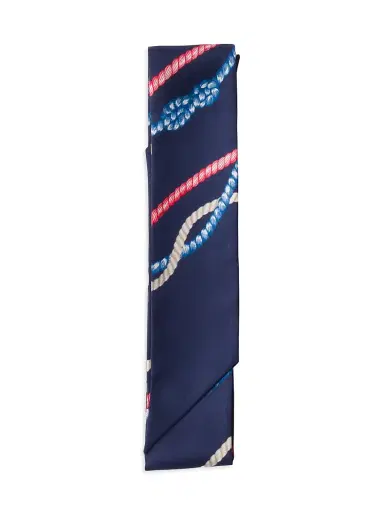 Prada Women's Printed Silk Twill Skinny Scarf | Thumbnail 1 Prada Women's Printed Silk Twill Skinny Scarf | Thumbnail 1