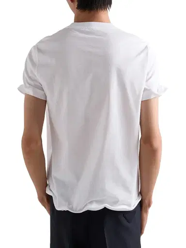Prada Men's Shapeable Cotton T-Shirt - White | Thumbnail 3