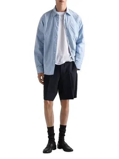 Prada Men's Shapeable Cotton T-Shirt - White | Thumbnail 6