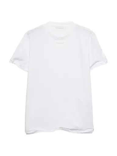 Prada Men's Shapeable Cotton T-Shirt - White | Thumbnail 1