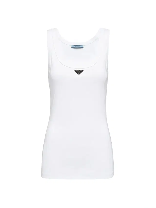 Women's Ribbed Knit Jersey Tank Top - White
