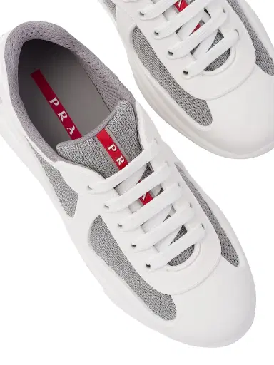 Prada Women's America's Cup Soft Rubber and Bike Fabric Sneakers - White - Size 6 | Thumbnail 5 Prada Women's America's Cup Soft Rubber and Bike Fabric Sneakers - White - Size 6 | Thumbnail 5