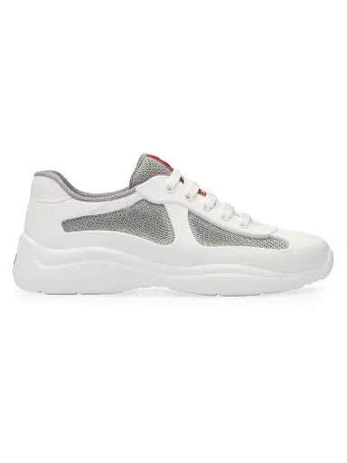 Prada Women's America's Cup Soft Rubber and Bike Fabric Sneakers - White - Size 6 | Thumbnail 1 Prada Women's America's Cup Soft Rubber and Bike Fabric Sneakers - White - Size 6 | Thumbnail 1