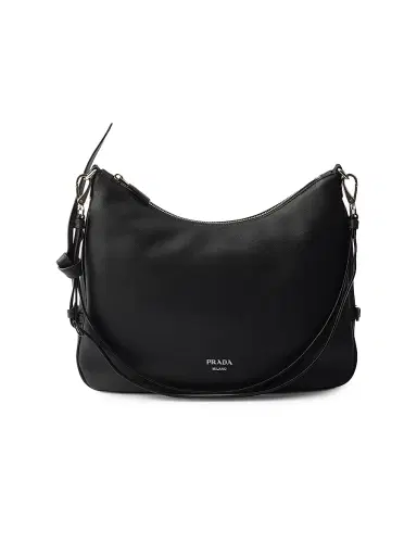 Prada Women's Leather Shoulder Bag - Black | Thumbnail 1 Prada Women's Leather Shoulder Bag - Black | Thumbnail 1