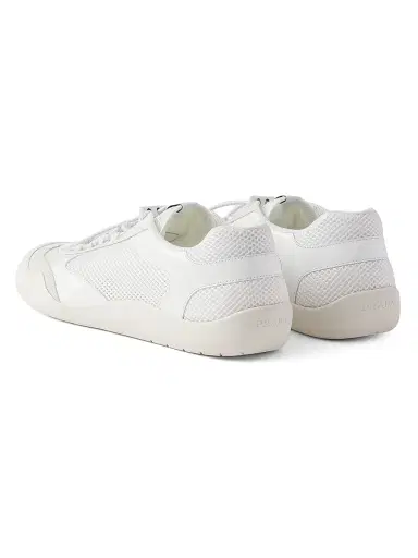 Prada Men's Speedrock Patent Leather and Mesh Fabric Sneakers - White | Thumbnail 3 Prada Men's Speedrock Patent Leather and Mesh Fabric Sneakers - White | Thumbnail 3
