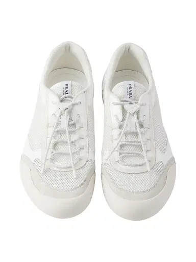 Prada Men's Speedrock Patent Leather and Mesh Fabric Sneakers - White | Thumbnail 4 Prada Men's Speedrock Patent Leather and Mesh Fabric Sneakers - White | Thumbnail 4