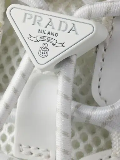Prada Men's Speedrock Patent Leather and Mesh Fabric Sneakers - White | Thumbnail 5 Prada Men's Speedrock Patent Leather and Mesh Fabric Sneakers - White | Thumbnail 5