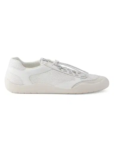 Prada Men's Speedrock Patent Leather and Mesh Fabric Sneakers - White | Thumbnail 1 Prada Men's Speedrock Patent Leather and Mesh Fabric Sneakers - White | Thumbnail 1