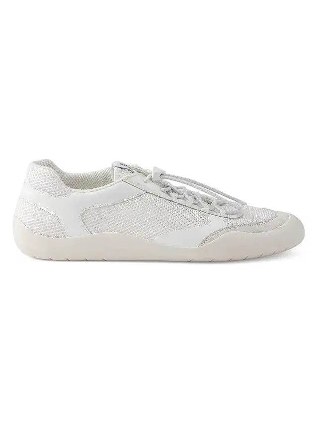 Prada Men's Speedrock Patent Leather and Mesh Fabric Sneakers - White