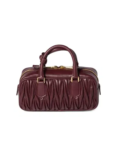 Miu Miu Women's Arcadie Matelassé Nappa Leather Top Handle Bag | Thumbnail 4