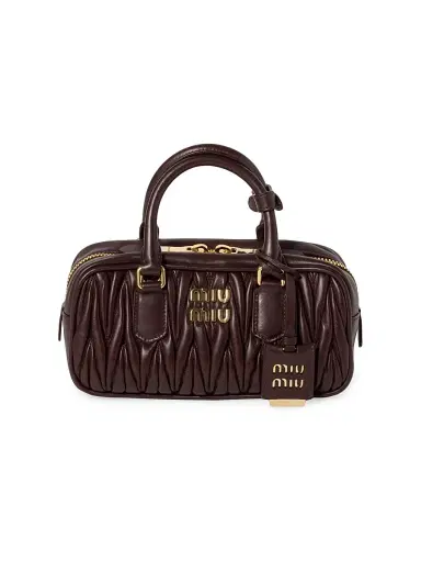 Miu Miu Women's Arcadie Matelassé Nappa Leather Top Handle Bag | Thumbnail 1