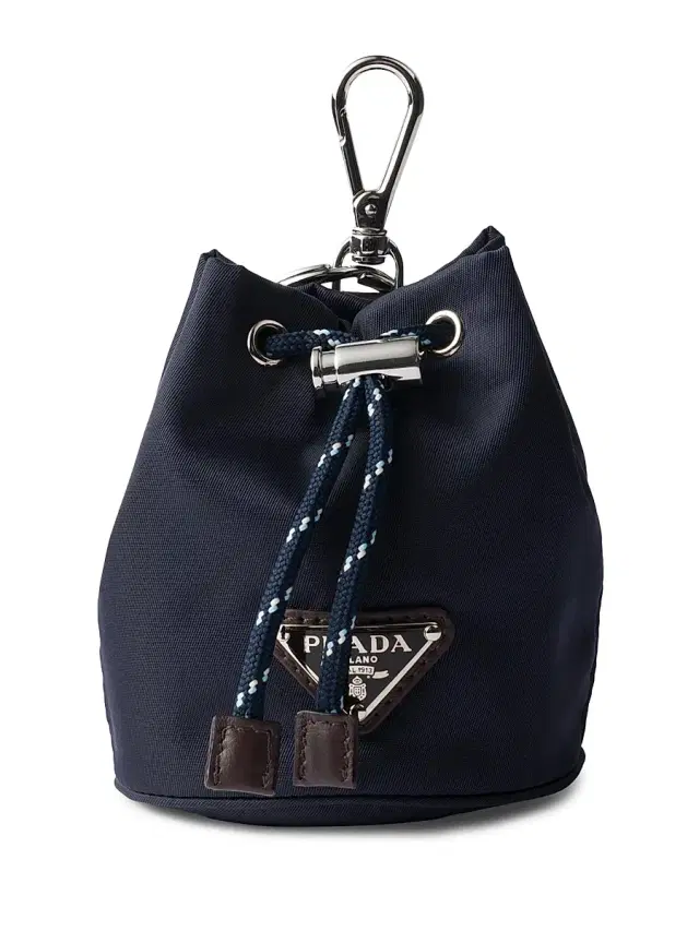 Prada Men's Mini Icon Re-Nylon Keychain Charm - Blue