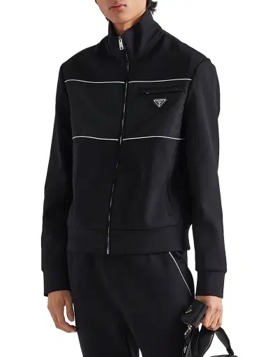 Prada Men's Sweatshirt With Re-Nylon Details | Thumbnail 2